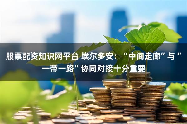 股票配资知识网平台 埃尔多安：“中间走廊”与“一带一路”协同对接十分重要