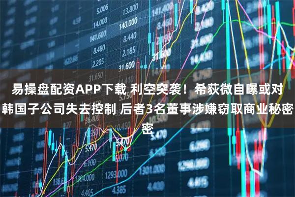 易操盘配资APP下载 利空突袭！希荻微自曝或对韩国子公司失去控制 后者3名董事涉嫌窃取商业秘密