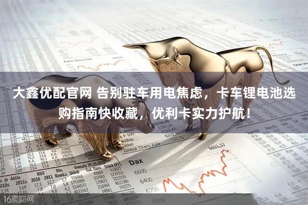 大鑫优配官网 告别驻车用电焦虑，卡车锂电池选购指南快收藏，优利卡实力护航！